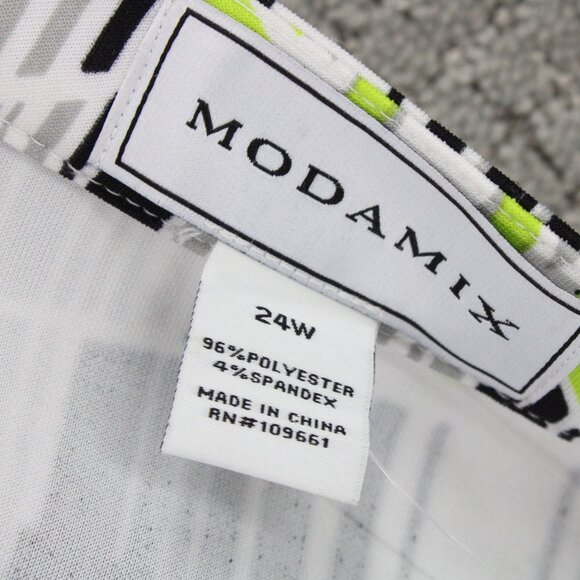 Modamix Skirt A Line Skirt Womens Sz 24W Multicolor Casual Geometric Pattern NWT - Picture 10 of 10